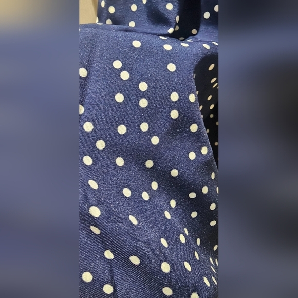 D&M Collection Ruched  Polka Dot  Wide Legged  Boho Loose Jumpsuit Woman's Lg - Picture 7 of 10